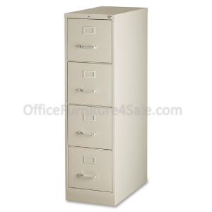 Lorell Outlet Deep Vertical File With Lock, 4 Drawers, 52"H x 15"W x 26 1/2"D, Putty High Quality For Sale