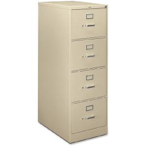 HON H320 Series 26 1/2''D Vertical 4-Drawer Legal File Cabinet, Putty Pictures Online