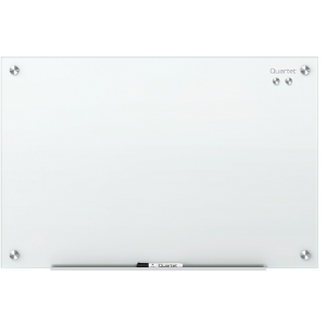 Quartet Infinity Magnetic White Glass Frameless Dry-Erase Board, 48" x 36" Clearance Explore