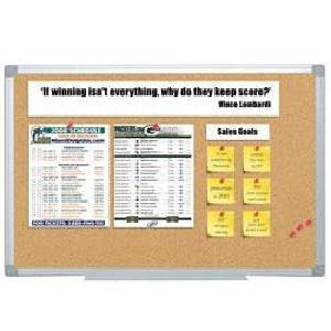 (Scratch & Dent) FORAY Aluminum-Framed Cork Bulletin Board, 24" x 36" Discount Authentic Online