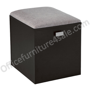 See Jane Work Outlet Kate File Cabinet/Seat, 18-1/2"H x 15-3/8"W x 18-1/8"D, Black/Gray Free Shipping Visit
