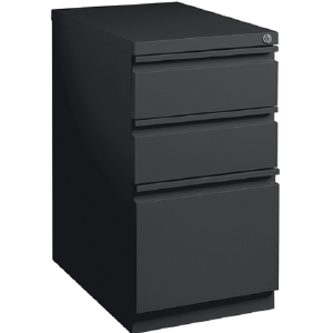 WorkPro 20"D 3-Drawer Vertical Mobile Pedestal File Cabinet, Black Item # 1254466 New Styles Cheap Pice