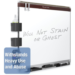 Quartet Prestige 2 DuraMax Porcelain Magnetic Whiteboard, Mahogany Frame, 72" x 48" Clearance Online