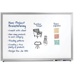 (Scratch & Dent) FORAY Outlet Aluminum-Framed Dry-Erase Board With Marker, 48" x 72", White Board, Silver Frame Buy Cheap Deals