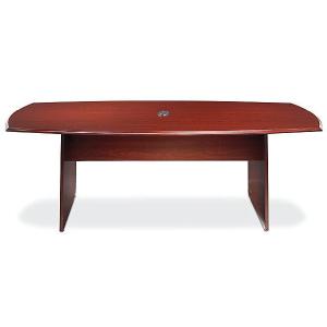(Scratch & Dent) Realspace Outlet Broadstreet 8 Foot Conference Table, Boat-Shaped, Cherry Big Discount Online