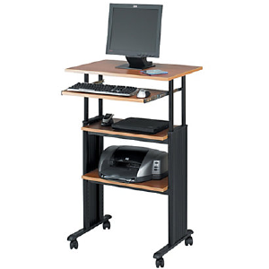 Safco Outlet Muv Adjustable Stand-Up Workstation, Black/Oak Low Shipping Fee Online