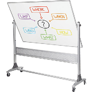 (Scratch & Dent) Best-Rite Outlet Magnetic Reversible Dry-Erase Board, Porcelain, 48" x 72", White, Silver Frame Cheap Sale 100% Guaranteed