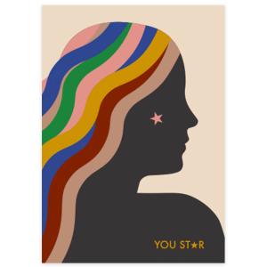 You Star Greetings Card by Dicky Bird With Paypal Sale Online