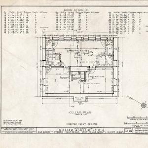 Blueprint HABS RI,4-PROV,30- (Sheet 1 of 27) - William Ashton, Jr. House, 368 Benefit Street, Providence, Providence County, RI Clearance Order