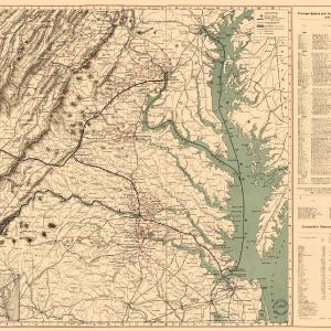 Historical Civil War Map - Virginia Battle Fields - Poole 1898 - 37.05 x 23 - Vintage Wall Art Discount Order