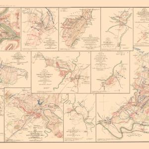 Historical Civil War Map - Virginia West Virginia Battle Positions - Hotchkiss 1894 - 36.89 x 23 - Vintage Wall Art For Cheap Sale Online