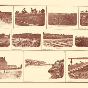 Historical Civil War Map - Virginia Buildings Forts - Bien  1895 - 23 x 36.42 - Vintage Wall Art Outlet Store For Sale