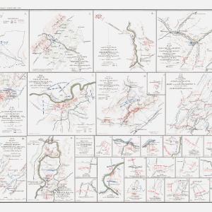 Historical Civil War Map - Virginia Calvary Engagements - Bien 1894 - 37.10 x 23 - Vintage Wall Art Browse For Sale