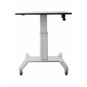 (Scratch and Dent) Mobile Sit-Stand Workstation, Silver Affordable Online