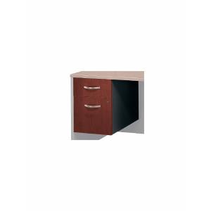 (Scratch & Dent) Bush Business Furniture Components 20-1/6"D Vertical 2-Drawer 3/4 Pedestal Cabinet, Hansen Cherry/Graphite Gray Free Shipping Marketable