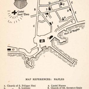 1928 Print Map Naples Italy Europe City Castel Saint Elmo Duomo Port XGPC1 Buy Cheap Low Cost
