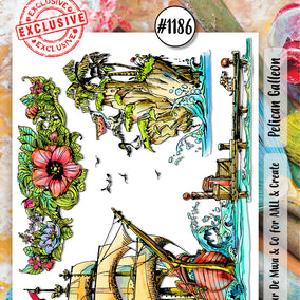 Aall and Create Stamp Set A6 Pelican Galleon (AALL-TP-1186) Cheap Explore