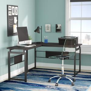 Tiano L-Shape Credenza Desk, Espresso (#K4049) Buy Cheap Latest