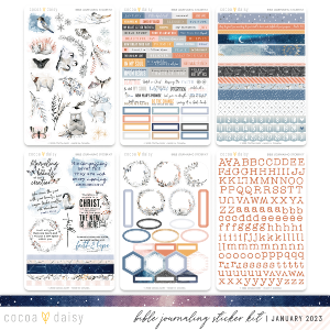 Nordic Skies Bible Journaling Sticker Kit January 2023 Sale Finishline