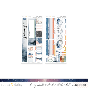 Nordic Skies Calendar Daisy Weeks Sticker Kit January 2023 Clearance In China