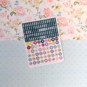 Penelope "Alpha & Round Date" Creative Kit Sticker Sheet - February 2025 Online Online For Sale