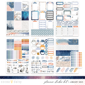 Nordic Skies Planner Sticker Kit January 2023 Pay With Paypal For Sale