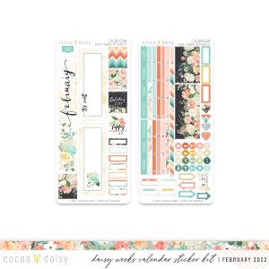 Elegance Blooms Calendar Daisy Weeks Sticker Kit February 2022 Online Online Outlet Sale