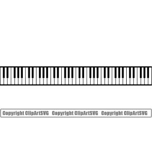 Music Design Element Frame Border Piano Keys In Line Straight ClipArt SVG Cheap Cheap Online
