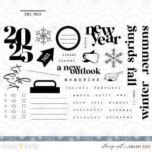 Nordic Nights  4x6 "A New Outlook" Stamp Set January 2025 Collections Cheap Pice