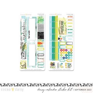 Daily Journal Calendar Daisy Weeks Sticker Kit September 2023 Clearance Marketable