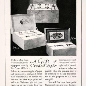 1926 Ad Eaton Crane Pike Paper Mills Dalton Christmas Holiday Stationery NGM3 Best Seller