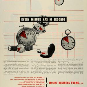 1945 Ad Moore Business Forms Stopwatch Time Wristwatch Timepiece Office FZ8 Online Cheap Quality