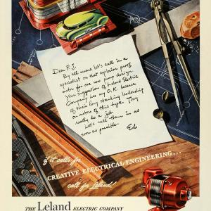 1945 Ad Leland Eletric Co Technical Drawing Tools Instruments Compasses FZ8 Buy Cheap Pay With Paypal