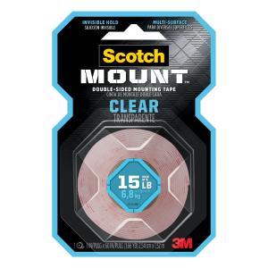 Scotch-Mount Clear Double-Sided Mounting Tape 410H, 1 in x 60 in Clearance Best