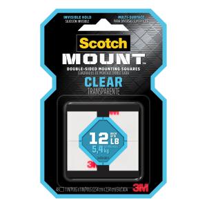 Scotch-Mount Clear Double-Sided Mounting Squares 410H-SQ-48, 1 in x 1 in Latest Collections