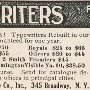 1916 Original Ad Office Desk Typewriter American Writing Machine Company Cheap Amazon
