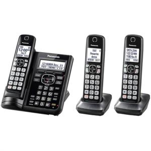 Panasonic KX-TGF543B DECT 6.0 Cordless Phone With Answering Machine,3 Handsets, Black Cheap Sale Marketable