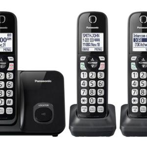 Panasonic KX-TGD513B Expandable Cordless Phone With 3 Handsets, Black Official Site For Sale
