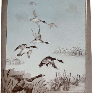 40s Vintage 40s Unused Duck Christmas Card Discounts