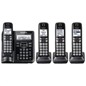 Panasonic KX-TGF544B DECT 6.0 Cordless Phone With Answering Machine, 4 Handsets, Black Sale Nicekicks