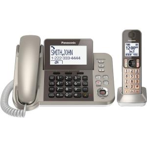 Panasonic KX-TGF350N DECT 6.0 Corded Cordless Digital Phone With Answering Machine, Champagne Gold Sale Outlet Locations
