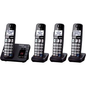 Panasonic KX-TGE234B DECT 6.0 Digital Cordless With Four Handsets, Black Quality Free Shipping For Sale