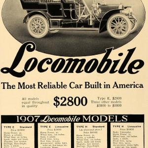 1907 Ad Locomobile Car Bridgeport Limousine Standard - ORIGINAL ADVERTISING CL4 Lowest Pice
