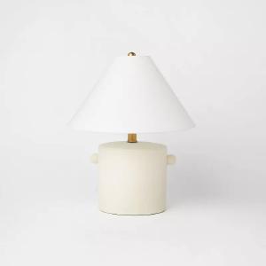 Ceramic Table Lamp with Knob Tan Clearance 2025