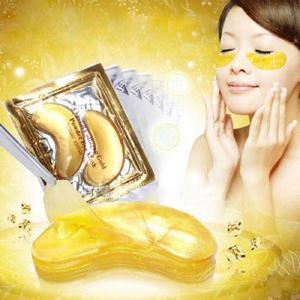 24K 30 Pcs Collagen Gold Eye Mask Golden Crystal Patches 30 pack Newest For Sale