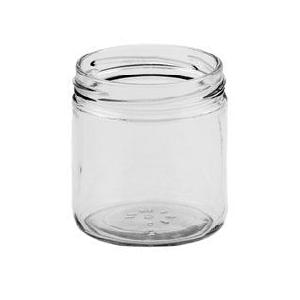12 x 230ml round jar with straight sides and Lids Included Clearance Hot Sale