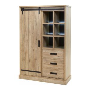 Wandkast / Vitrinekast | Meubelserie Albert | bruin, Really Cheap