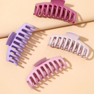 4 Stk Store Hrklemmer - i Rosa & Lilla Farver Clearance Order