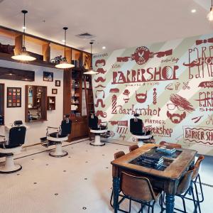 3D Hair Scissors 115136 Barber Shop Wall Murals Cheap Sale Best Pices