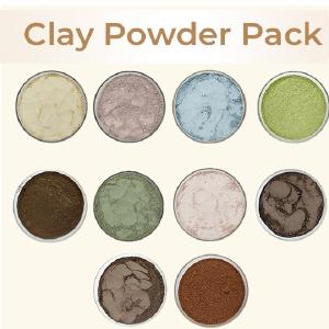 10 Clay Powder Combo Pack - 100 Gm Each Cheap Sale Wholesale Pice